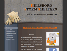 Tablet Screenshot of hillsborostormshelters.com